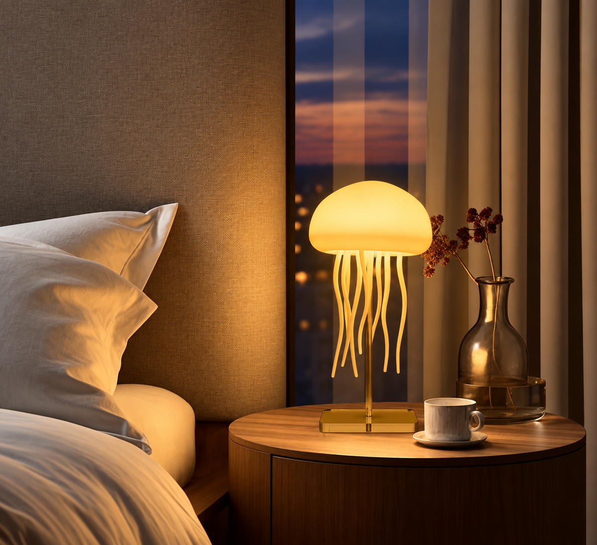 Aurora Jellyfish LED mood lamp, color-changing night light – view 3
