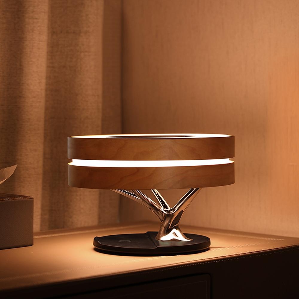 HaloSync 3-in-1 smart table lamp with wireless charger and Bluetooth speaker – view 2