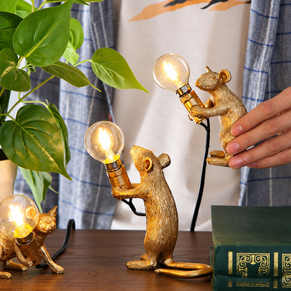 LumiMouse sculptural resin table lamp – view 2